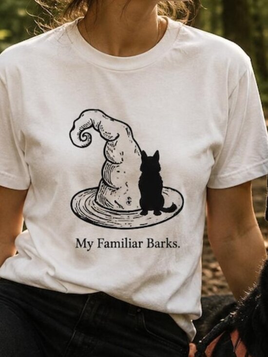 Other - My Familiar Barks Shirt, Witchy Dog lover Gift, Black German Shepherd Tee